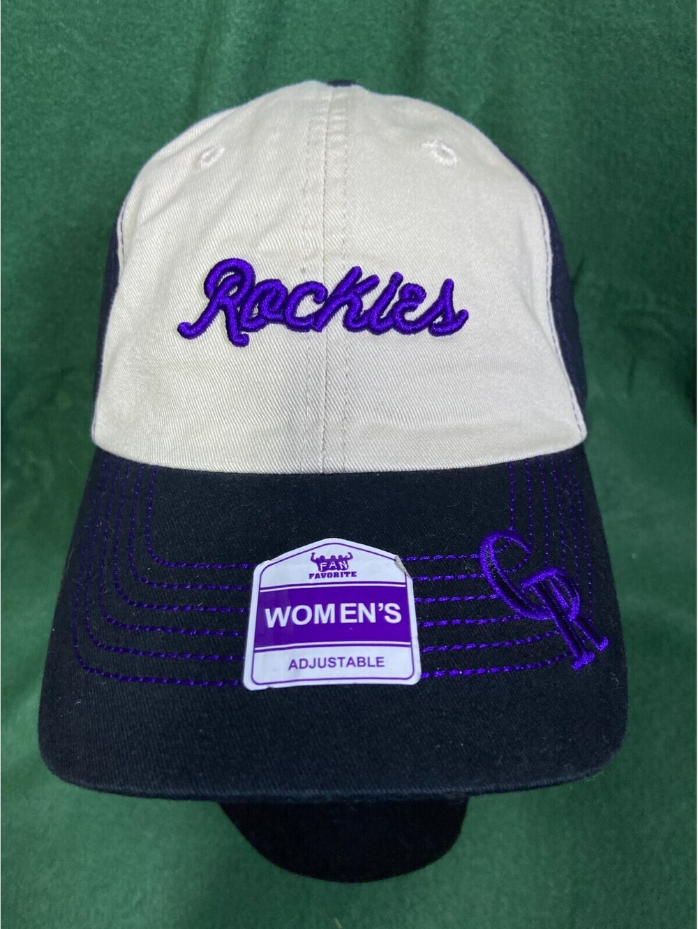 Colorado Rockies Fan Favorites Ball Cap Womens OSFM Strapback Black Hat Genuine